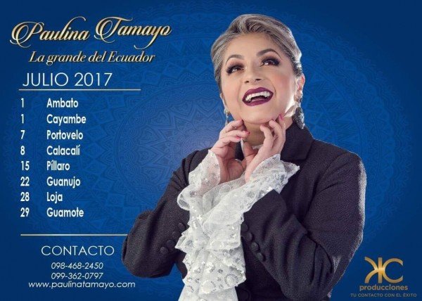 Paulina Tamayo - Agenda Julio 2017